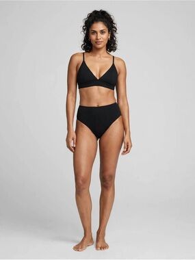 Victoria’s Secret PINK High waist Active Swim black bikini Bottoms